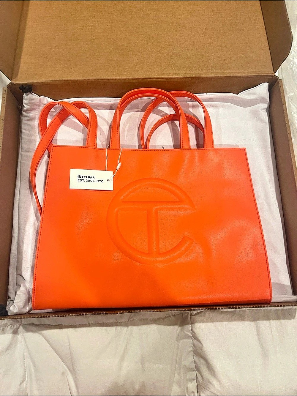 Orange Telfar bag